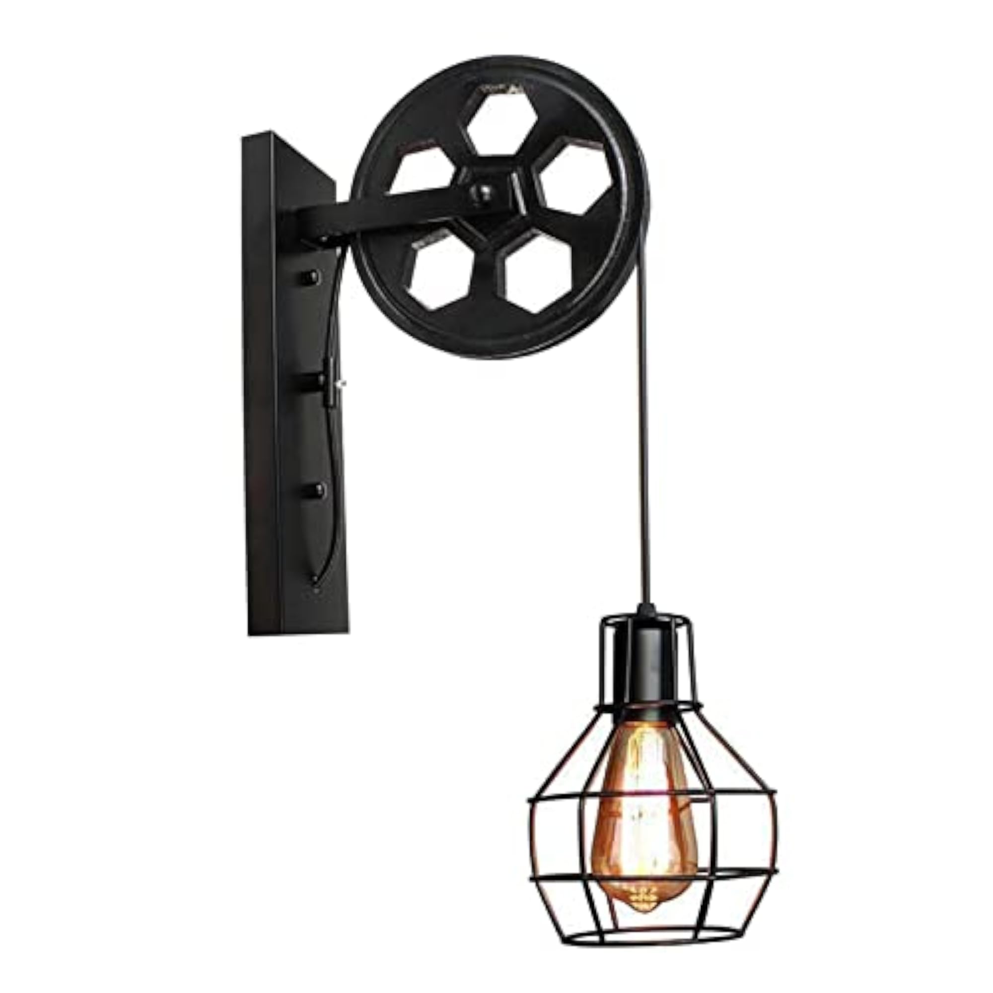 Wall Lamp Fixture Sconce E27 Kitchen Light Indoor Loft Decoration Black